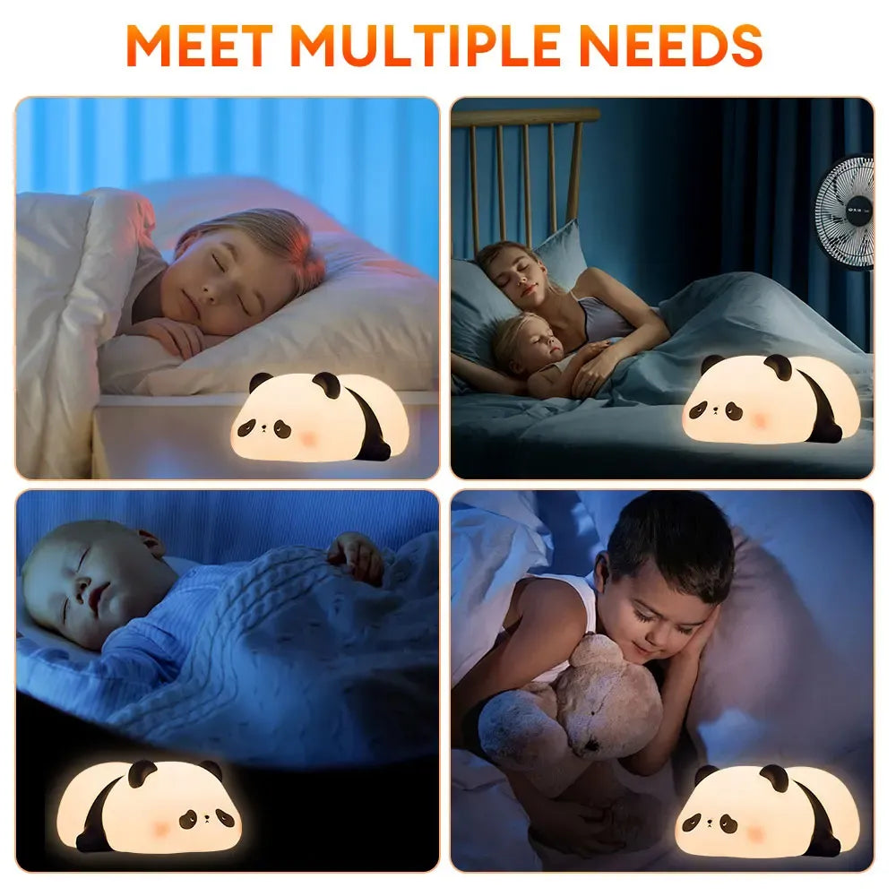 Cute Panda Night Light | Silicone Soft Lamp