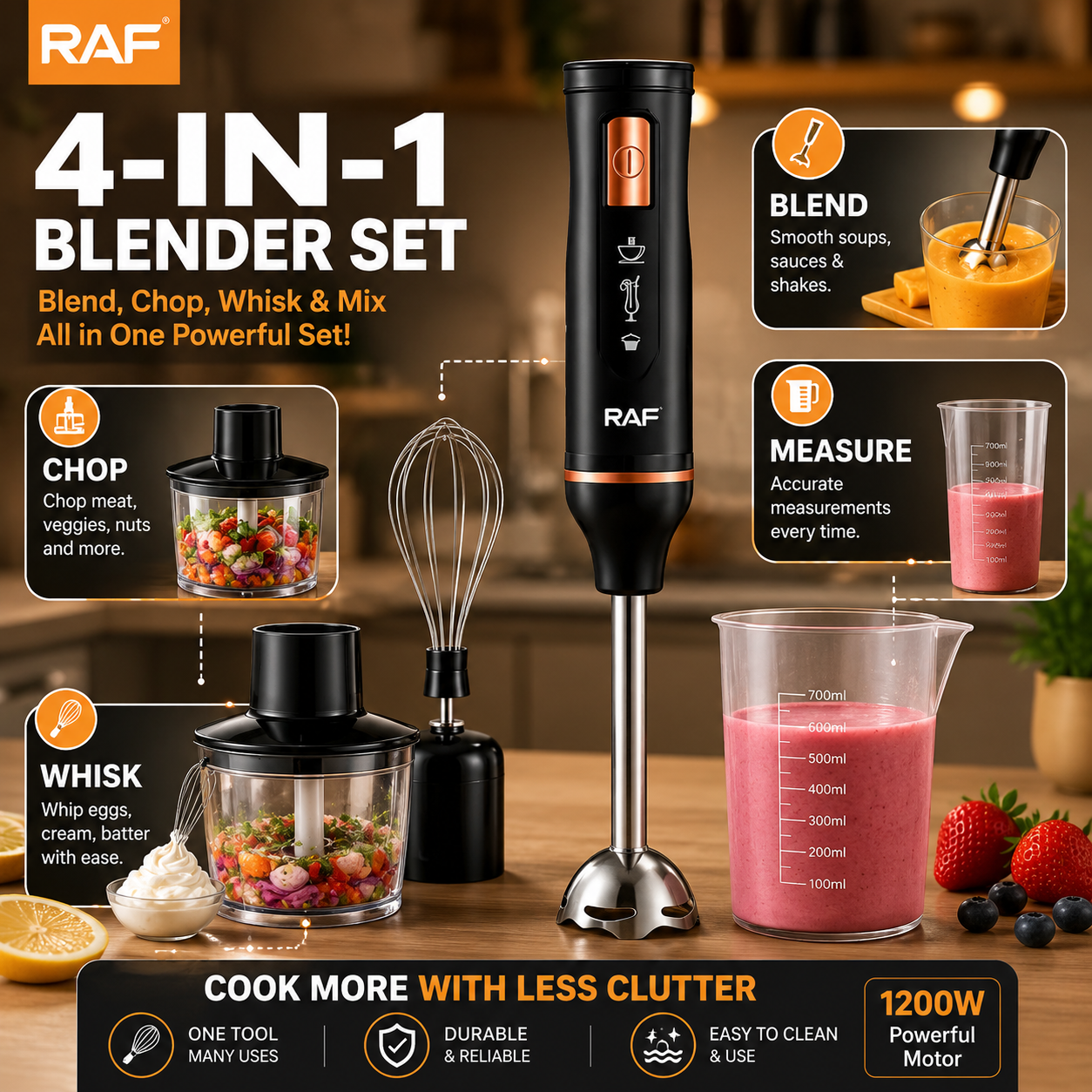 Raf - 4-in-1 Blender Set